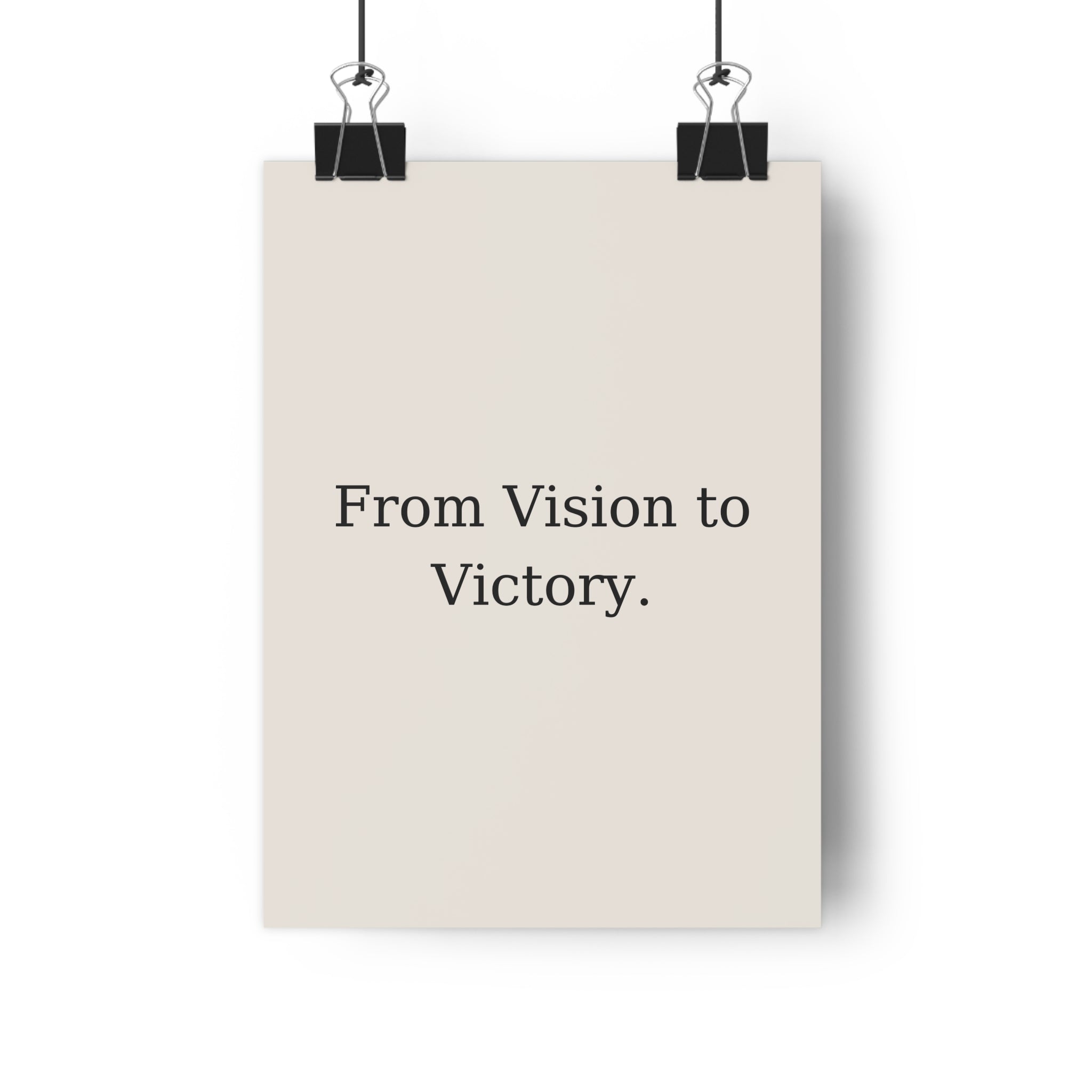 From Vision to Victory Art Print | Inspirational Wall Décor | Boss’s Day Gift