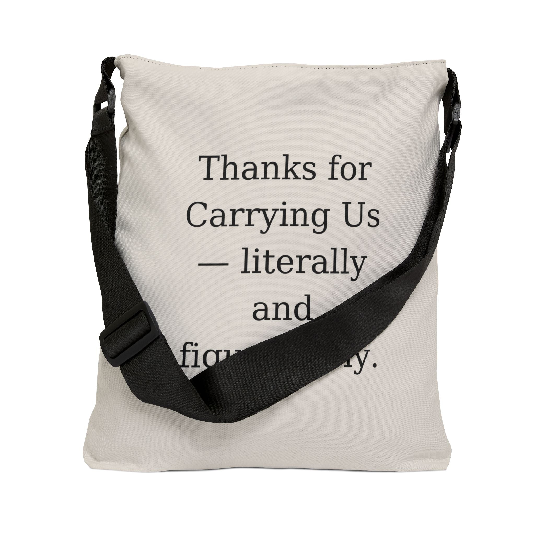 Thanks for Carrying Us Canvas Tote Bag | Premium Cotton | Reinforced Handles | Boss’s Day Gift