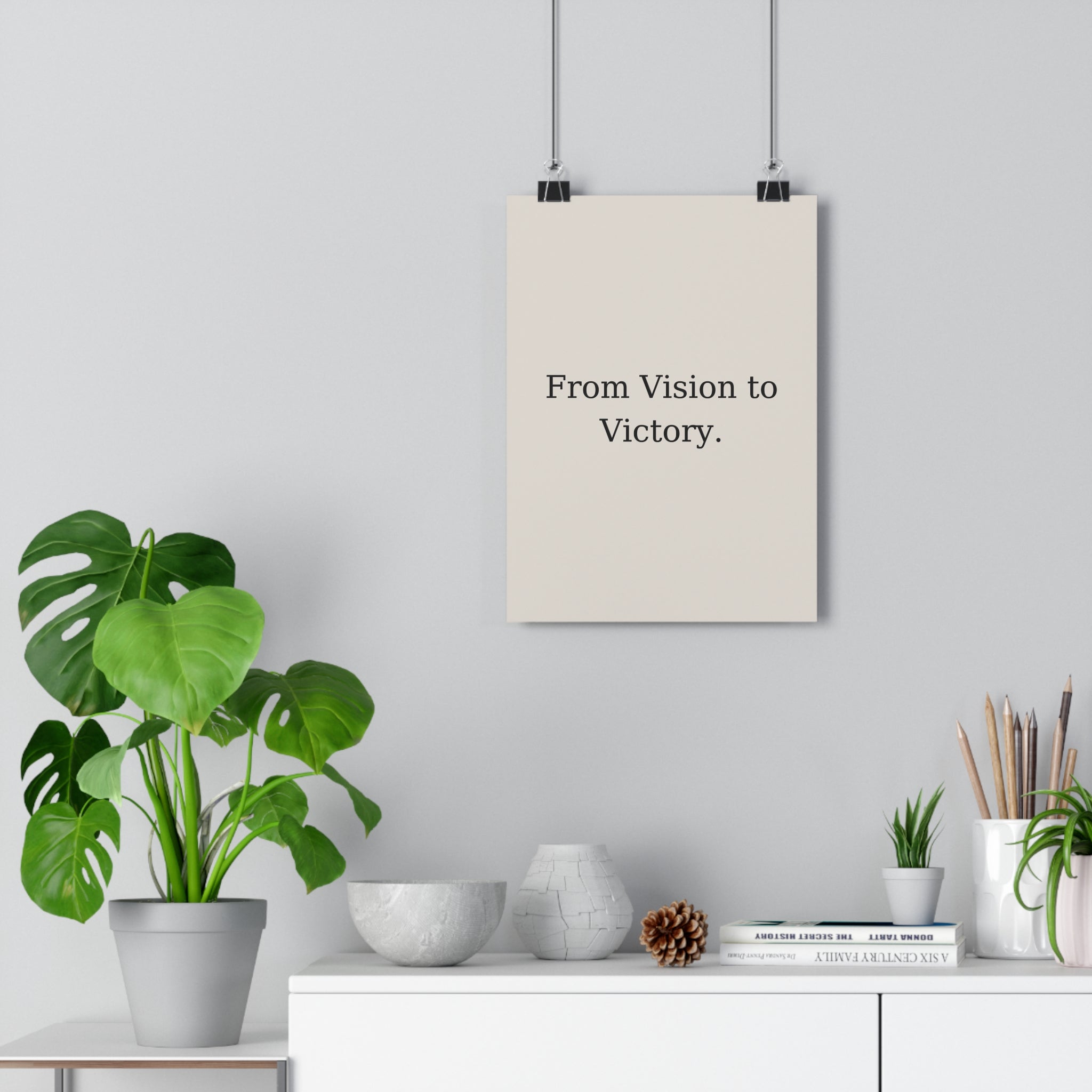 From Vision to Victory Art Print | Inspirational Wall Décor | Boss’s Day Gift
