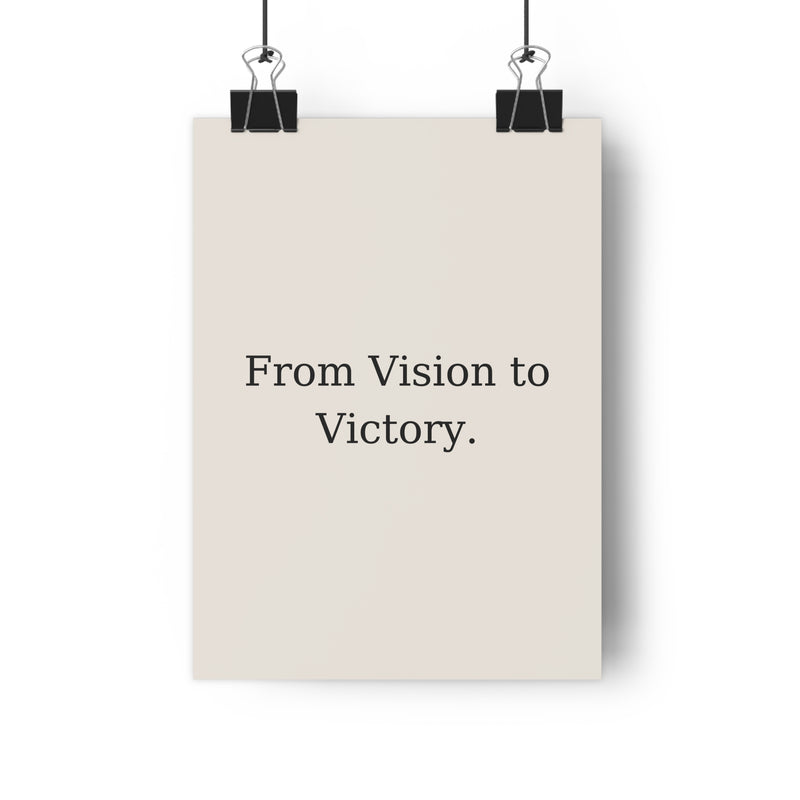 From Vision to Victory Art Print | Inspirational Wall Décor | Boss’s Day Gift